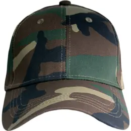 FWRD Basic 6 Panel Camo Cap Camo-Green Front